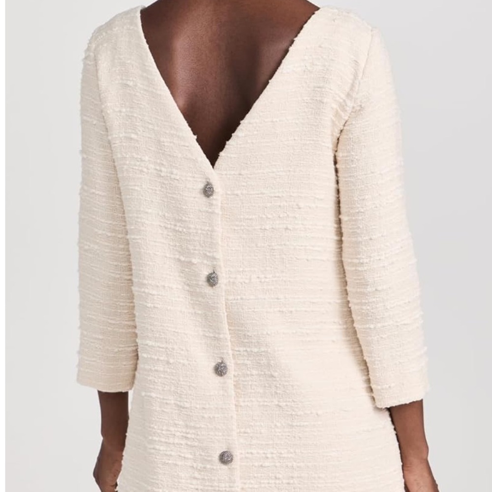 ba&sh Cream Tweed Mini Dress - Picture 2 of 14